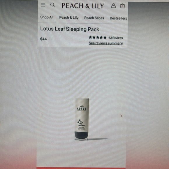 New In BoxThe Pure Lotus - Lotus Leaf Sleeping Pack - Picture 3 of 3